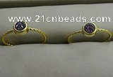 NGR1034 4mm coin plated druzy agate rings wholesale