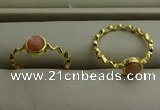 NGR1058 4mm coin moonstone gemstone rings wholesale