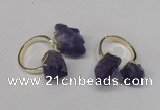 NGR106 13*18mm - 15*20mm faceted nuggets amethyst gemstone rings