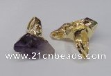 NGR109 18*35mm - 22*40mm faceted nuggets amethyst gemstone rings