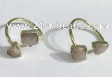 NGR1090 8mm faceted freeform moonstone gemstone rings wholesale