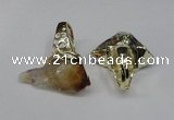 NGR110 18*35mm - 22*40mm faceted nuggets citrine gemstone rings