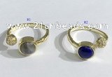 NGR1119 8mm coin  mixed gemstone rings wholesale