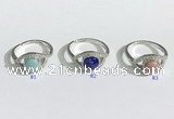 NGR1137 7mm flat round mixed gemstone gemstone rings wholesale