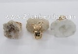 NGR141 25*30mm - 30*40mm freeform druzy agate rings wholesale