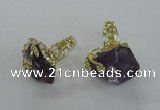 NGR143 18*25mm - 22*30mm faceted nuggets druzy amethyst rings