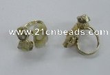 NGR149 8*10mm - 15*20mm nuggets druzy quartz rings wholesale