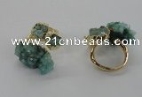 NGR153 8*10mm - 15*20mm nuggets druzy quartz rings wholesale