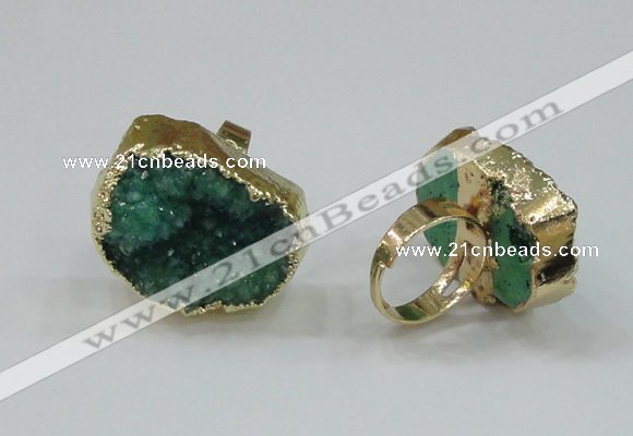 NGR163 22*30mm - 25*30mm freeform druzy agate rings wholesale