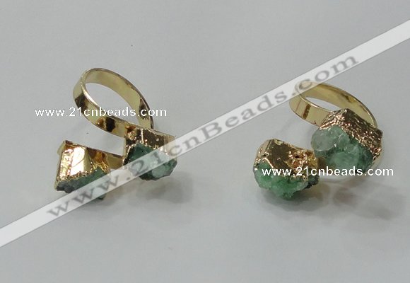 NGR190 8*10mm - 12*14mm freeform druzy agate gemstone rings