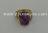 NGR2002 10*15mm faceted oval amethyst gemstone rings wholesale