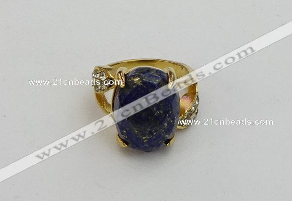 NGR2012 10*15mm faceted oval lapis lazuli gemstone rings