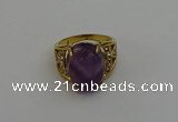 NGR2042 10*15mm faceted oval amethyst gemstone rings wholesale