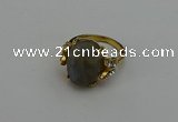 NGR2075 10*15mm faceted oval labradorite gemstone rings