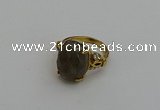 NGR2095 10*15mm faceted oval labradorite gemstone rings