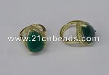 NGR256 13*18mm teardrop agate gemstone rings wholesale