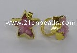 NGR283 25*25mm - 30*30mm star druzy agate gemstone rings