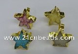 NGR287 25*25mm - 30*30mm star druzy agate gemstone rings