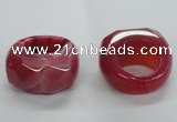 NGR30 16*30*32mm faceted freeform agate gemstone rings