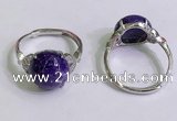 NGR3006 925 sterling silver with 12mm flat  round charoite rings