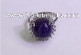 NGR3008 925 sterling silver with 12mm flat  round charoite rings