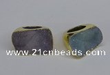 NGR302 25*40mm - 30*35mm freeform druzy agate gemstone rings