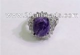 NGR3024 925 sterling silver with 10*12mm oval charoite rings