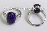 NGR3028 925 sterling silver with 10*14mm oval charoite rings