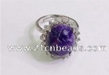 NGR3036 925 sterling silver with 12*14mm oval charoite rings