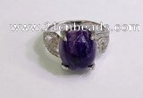 NGR3040 925 sterling silver with 12*14mm oval charoite rings