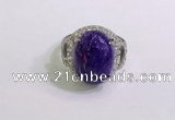 NGR3044 925 sterling silver with 12*16mm oval charoite rings