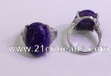 NGR3048 925 sterling silver with 15*20mm oval charoite rings