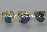 NGR315 10*14mm - 13*18mm freeform druzy agate gemstone rings