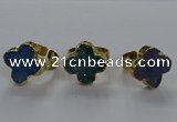 NGR317 18*18mm - 20*20mm flower druzy agate gemstone rings