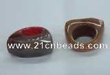 NGR32 16*35*40mm faceted freeform agate gemstone rings