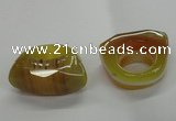 NGR33 16*35*40mm faceted freeform agate gemstone rings