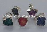 NGR335 10*14mm - 18*20mm freeform druzy agate gemstone rings