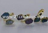 NGR337 13*18mm - 15*20mm freeform druzy agate gemstone rings