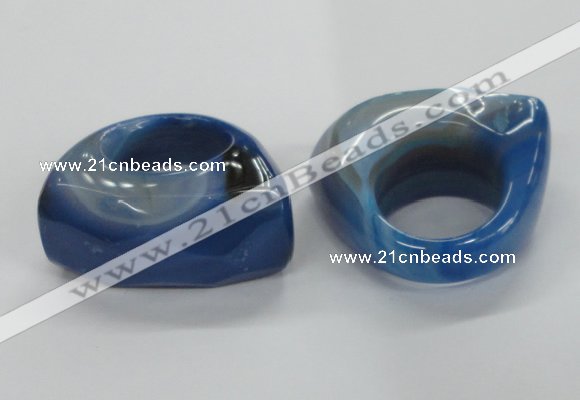 NGR35 16*35*40mm faceted freeform agate gemstone rings