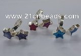 NGR359 12*12mm - 14*14mm star druzy agate rings wholesale