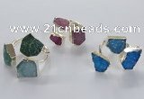 NGR363 10*14mm - 12*16mm freeform druzy agate rings wholesale