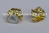 NGR372 15*20mm - 20*25mm freeform druzy agate rings wholesale