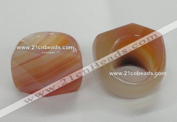 NGR38 20*30*35mm faceted freeform agate gemstone rings