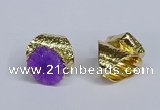NGR384 18*25mm - 22*28mm freeform druzy agate gemstone rings