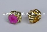 NGR385 18*25mm - 22*28mm freeform druzy agate gemstone rings