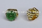 NGR388 18*25mm - 22*28mm freeform druzy agate gemstone rings