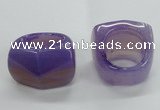 NGR41 20*30*35mm faceted freeform agate gemstone rings