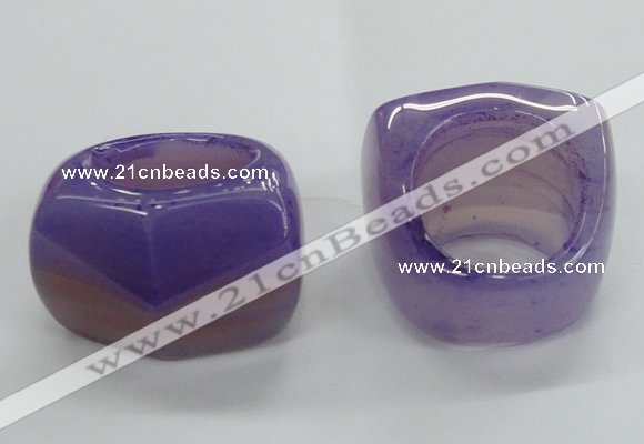 NGR41 20*30*35mm faceted freeform agate gemstone rings