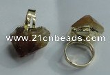 NGR80 15*20mm - 20*30mm faceted nuggets citrine gemstone rings