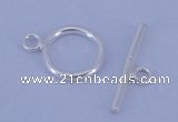 SSC01 5pcs 8mm donut 925 sterling silver toggle clasps